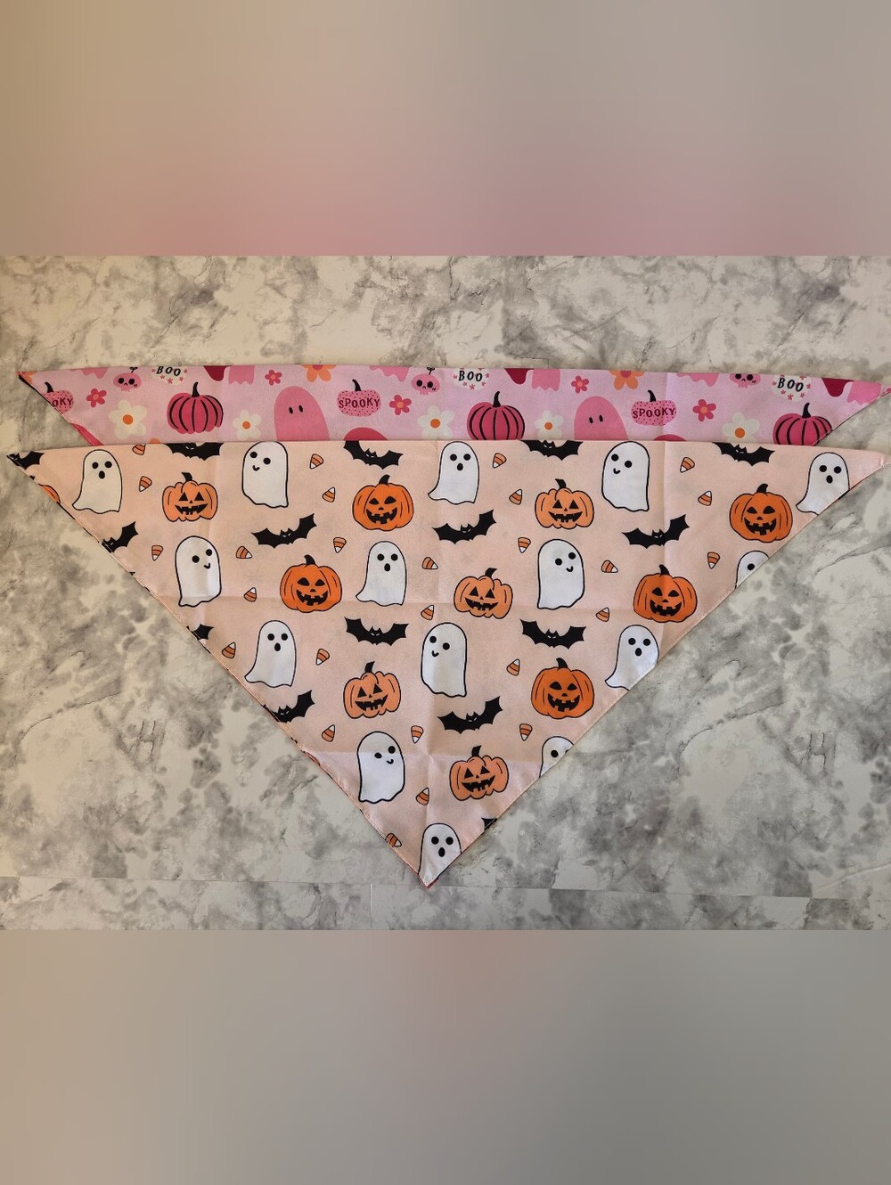Halloween Dog Bandanas Reversible 2 Pack - Medium